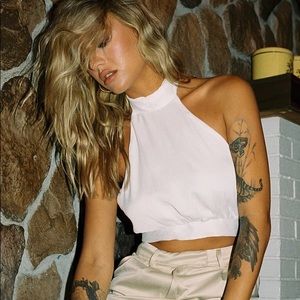 Princess Polly White “Paityn” Crop Top Blouse US 6